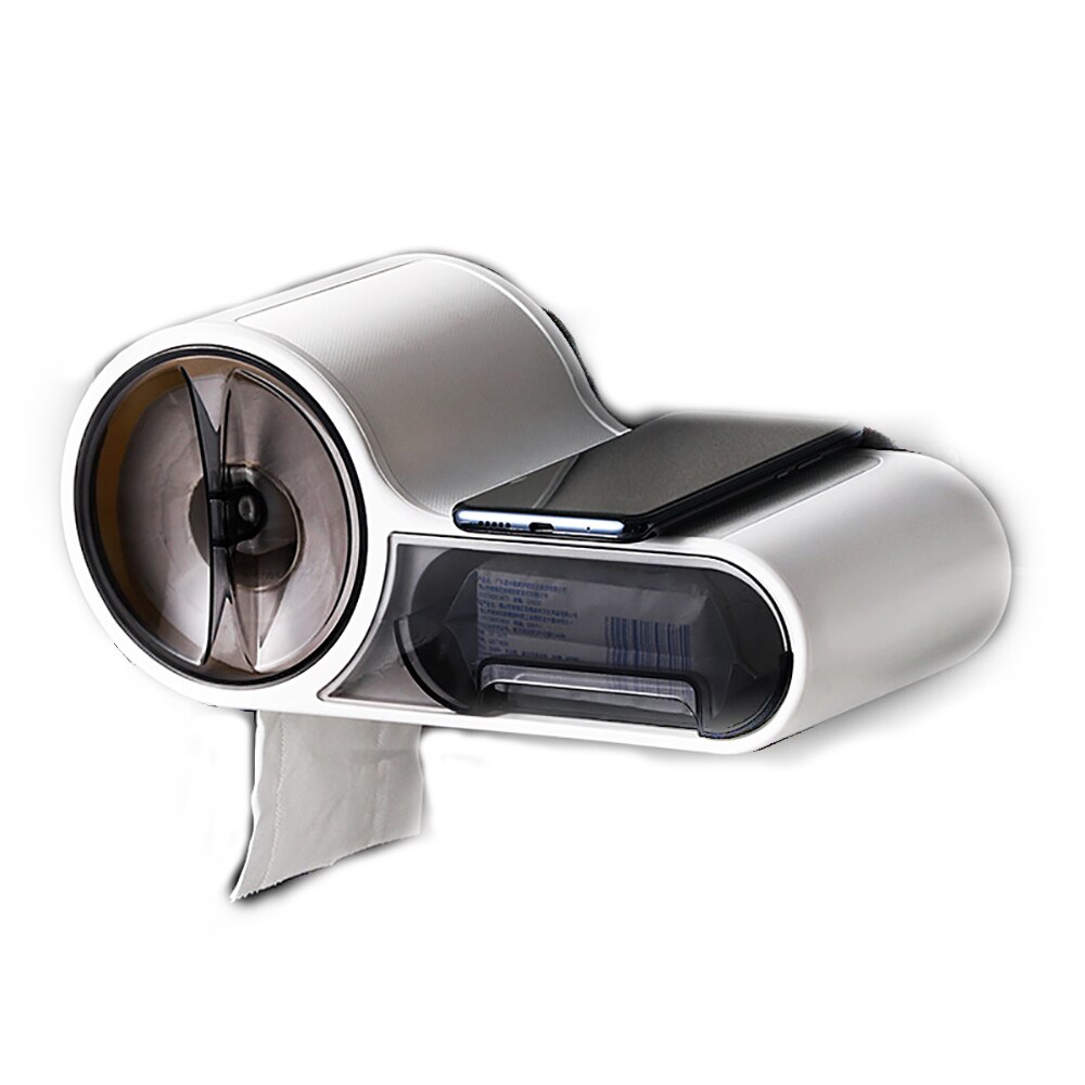 Badkamer Toiletrolhouder Tissue Doos Plastic Wc Dispenser Wall Mounted Roll Papier Opbergdoos Gratis Ponsen: Default Title