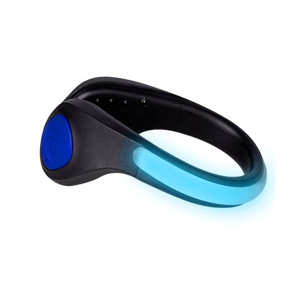 Sport løping sikkerhet usb led sko klips lysende lys reflekterende sklisikre klips sek 88: Blå