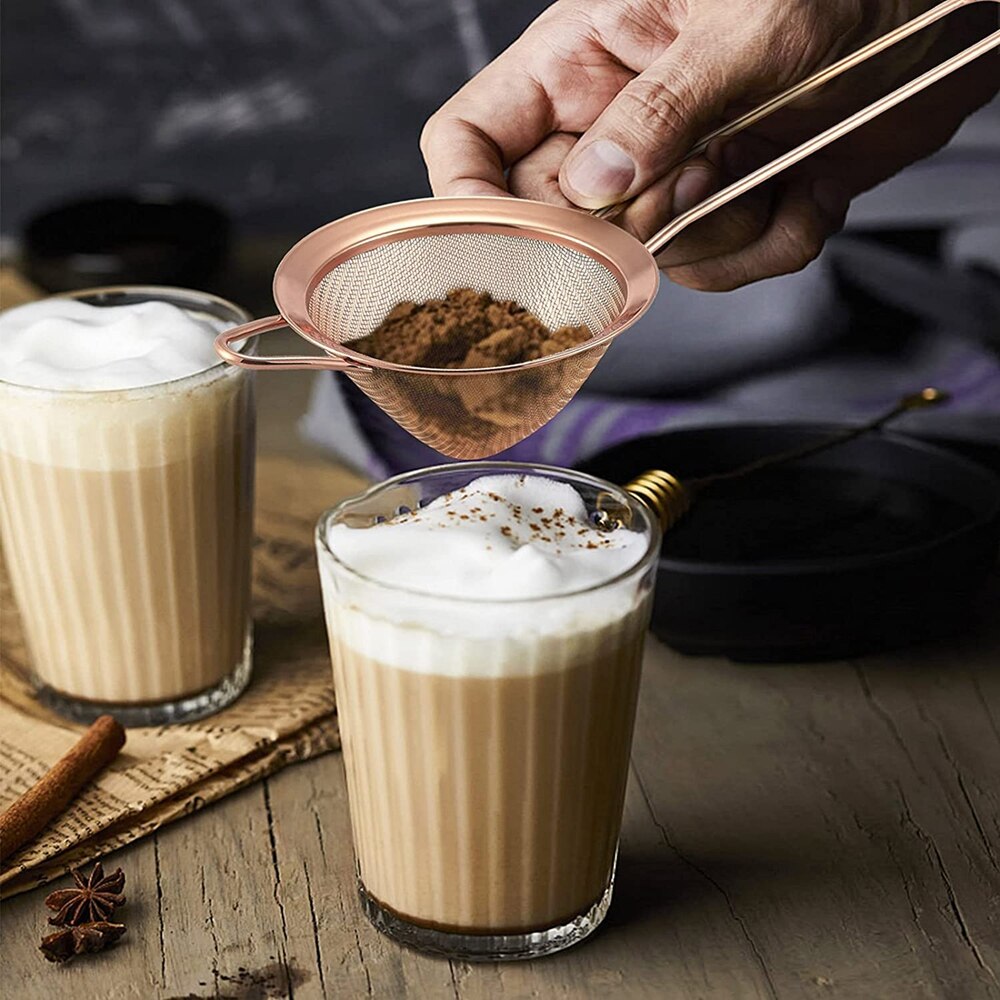 Colador de malla de acero inoxidable 304, filtro de cuchara de derrame de aceite, cuchara de filtro de cocina, colador pequeño de aceite, tamiz de malla, Espumador de sopa