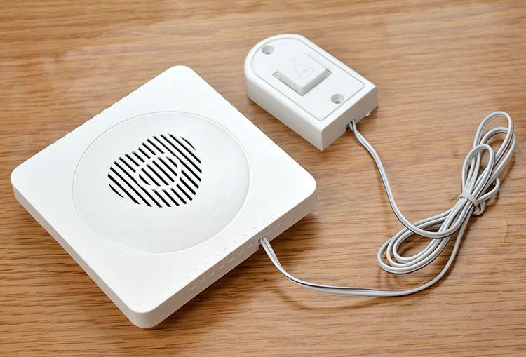 Tråd elektronisk dörrklocka 90cm hushålls elektronisk dörrklocka med linje dörrklocka samtal för äldre