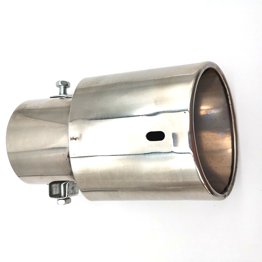 Car Oval Exhaust Pipe Tip Tail Muffler Cover Flower Styling 304 Stainless Steel Fit for inlet Diameter Less Than 48mm