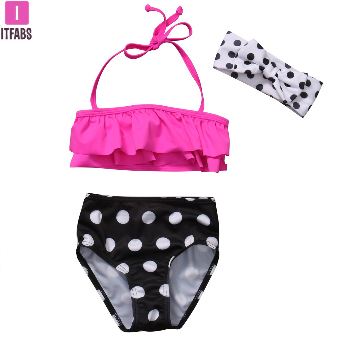 Summer Baby Girl Swimsuit Polka Dots Bikini Set Kids Girls Bathing Suit Swimwear Swimming Swimmer Costume Clothes