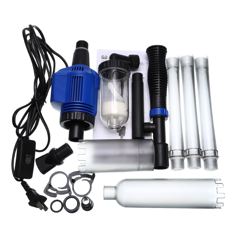 Aquarium Electric Syphon Operated Fish Tank Sand Washer 220V Powerful Suction Vacuum Gravel Water Changer Siphon Filter Cleaner