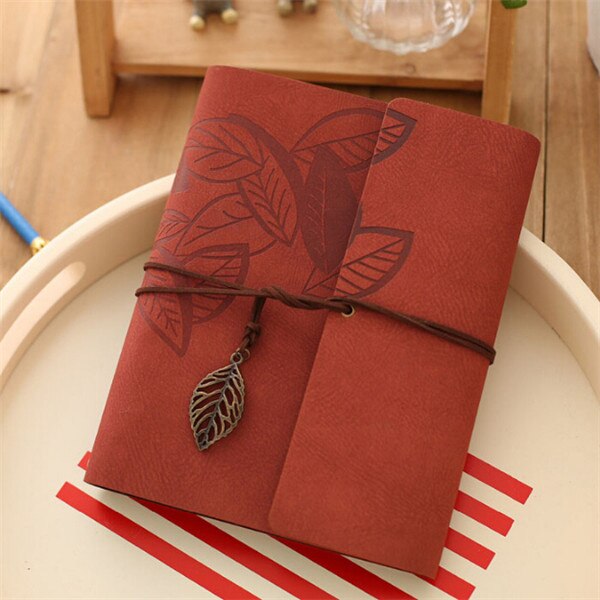 Álbumes de fotos de papel Kraft antiguo Vintage de cuero PU de 8 pulgadas, 30 hojas para de cumpleaños de bebé, hojas, decoración para el hogar, conmemoración joven: Maroon