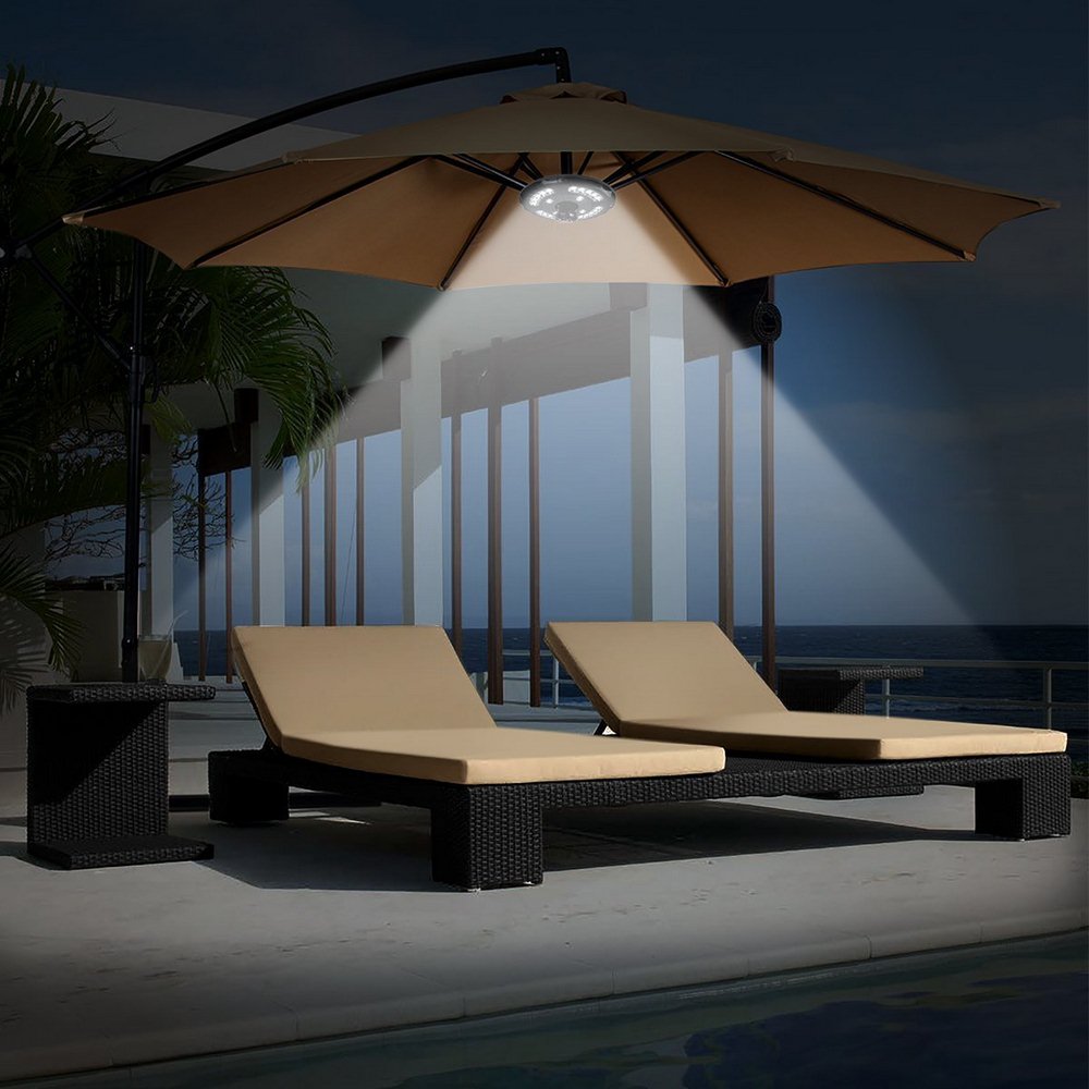 LED Umbrella Light 48/24 LED 3 Mode Umbrella Light Lantern Outdoor Camping Light Poles Tent Light Garden Patio Beach Light 6