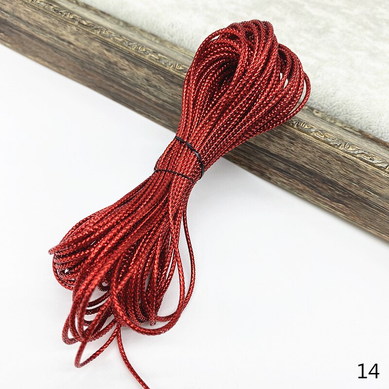 Ficelle dorée de 10 yards, ruban pour emballage de mariage et noël, corde décorative pour bricolage artisanal, fournitures de fête: 14
