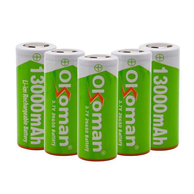 original 26650 Lithium Battery 3.7V 13000mAh High Capacity 26650 Rechargeable Battery Suitable for Flashlight