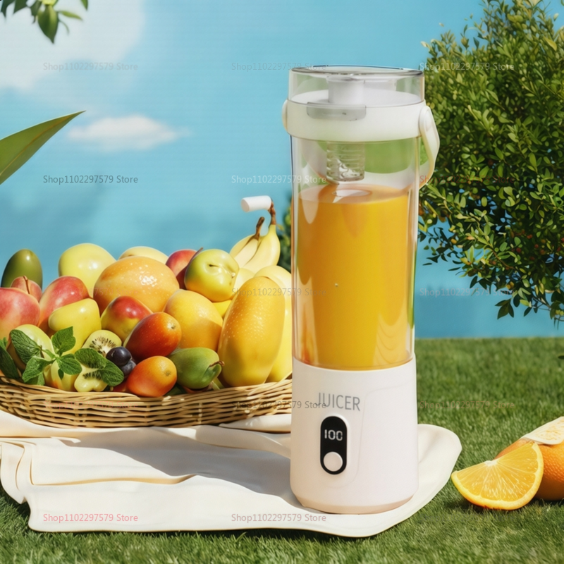 Portable Blender 600ML Household/outdoor Electric Juicer Rechargeable USB Smoothie Maker Personal Fruit Mixer for Fresh Fruit