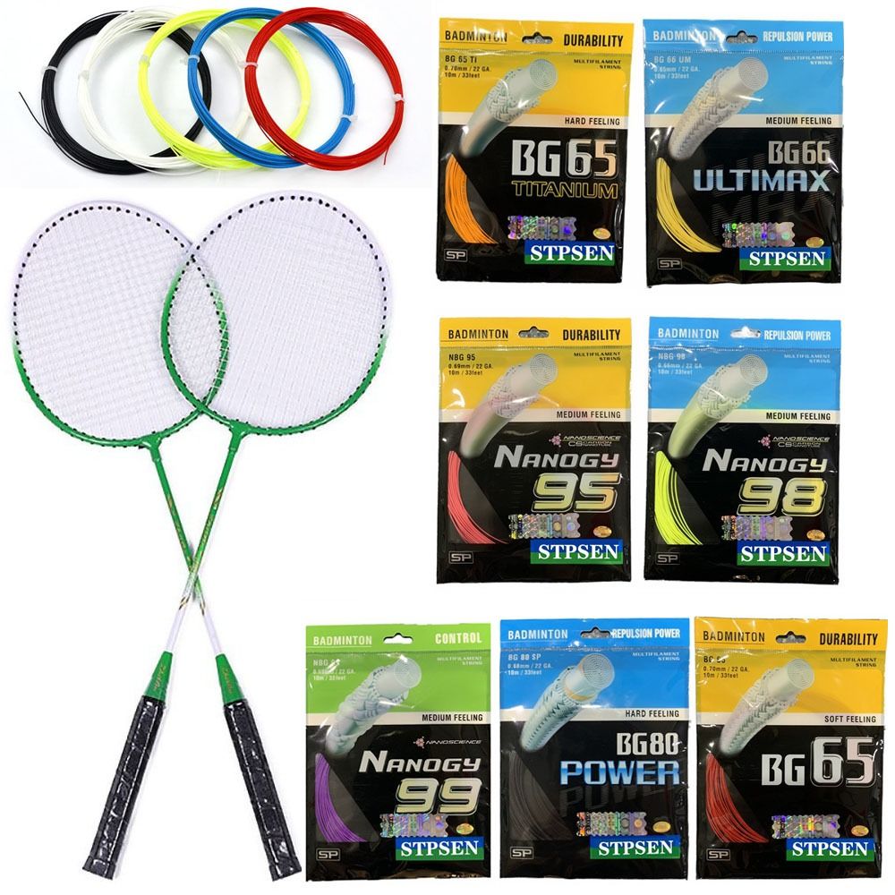 10M Multicolor Badminton Racket String Tool Badminton Racquet Wire BG65 BG65Ti Racquet Stringing Dia.0.7mm