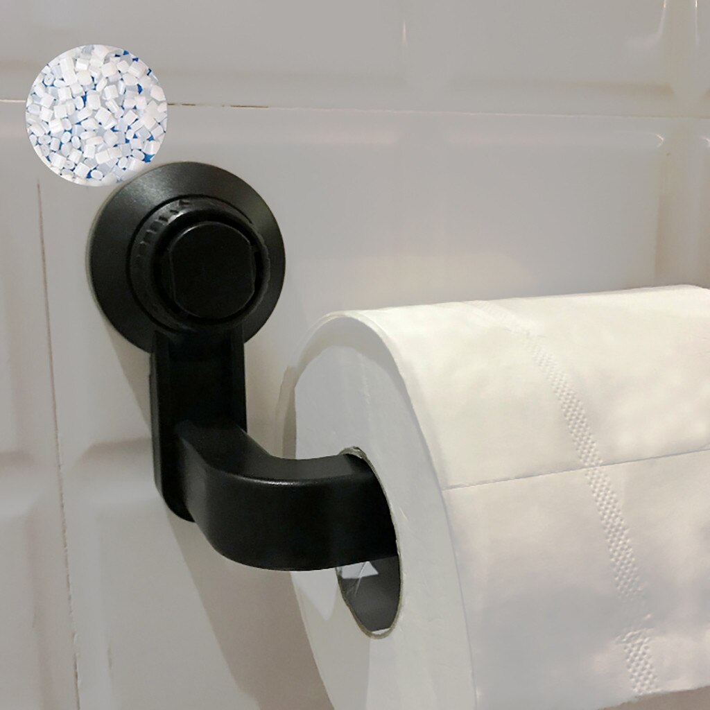 Toilet Paper Holder Super Storage Suction Cup Wall Mount Removable Rack M0813