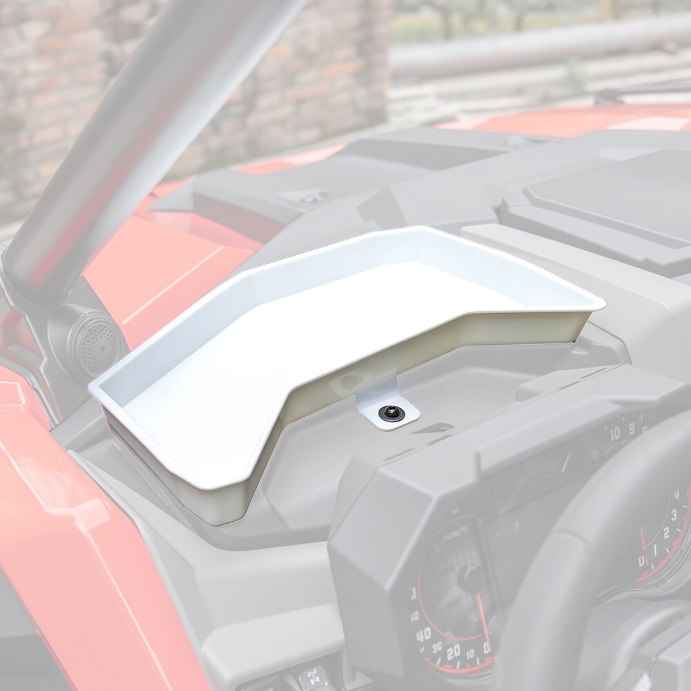 KEMIMOTO White/Red Front Side Storage Box Tool Case For UTV Polaris RZR PRO XP 4 Models for Polaris RZR Pro XP 4