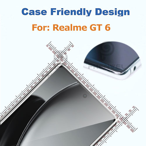 3D Protective Glass For Realme GT NEO 6 Full Glue Screen Protector Anti Shatter GT 6T Tempered Glass Film: Dark Grey