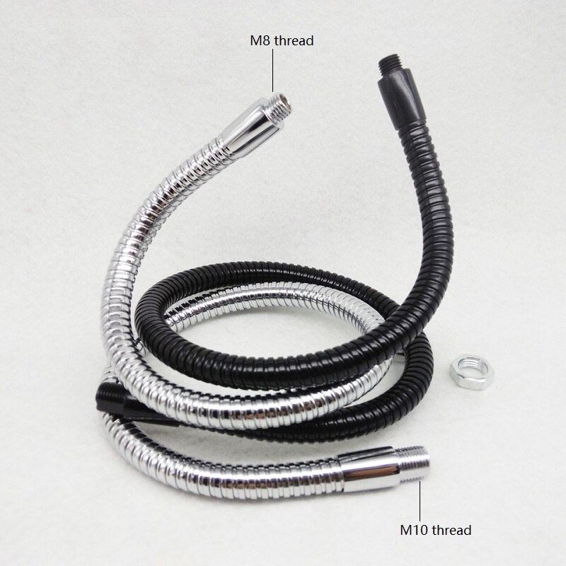 2 pieces/lot M10 male screw thread Soft Light metal Flexible conduit hose pipe metal gooseneck hose serpentine tube clamp lamp