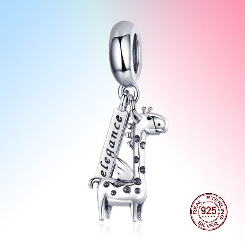 chihuahua placki delfin sowa karp żółw koliber żyrafa urok emaliowane koraliki 925 srebro oryginalny patelnia bransoletka panie DIY bijoux: WT1307