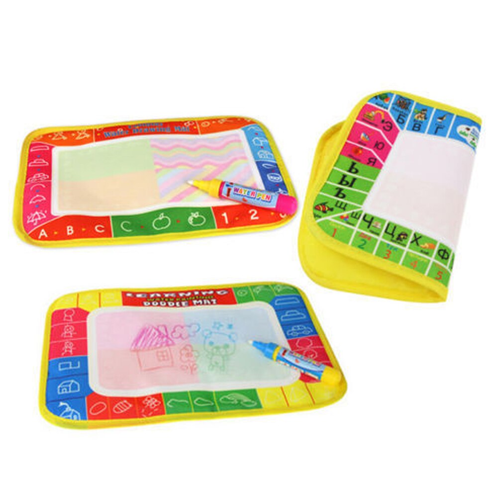 Tapete de dibujo al agua para niños, colchoneta para pintar y escribir, para bebés, gimnasio, juegos, 1 pluma mágica, tapete para garabatos
