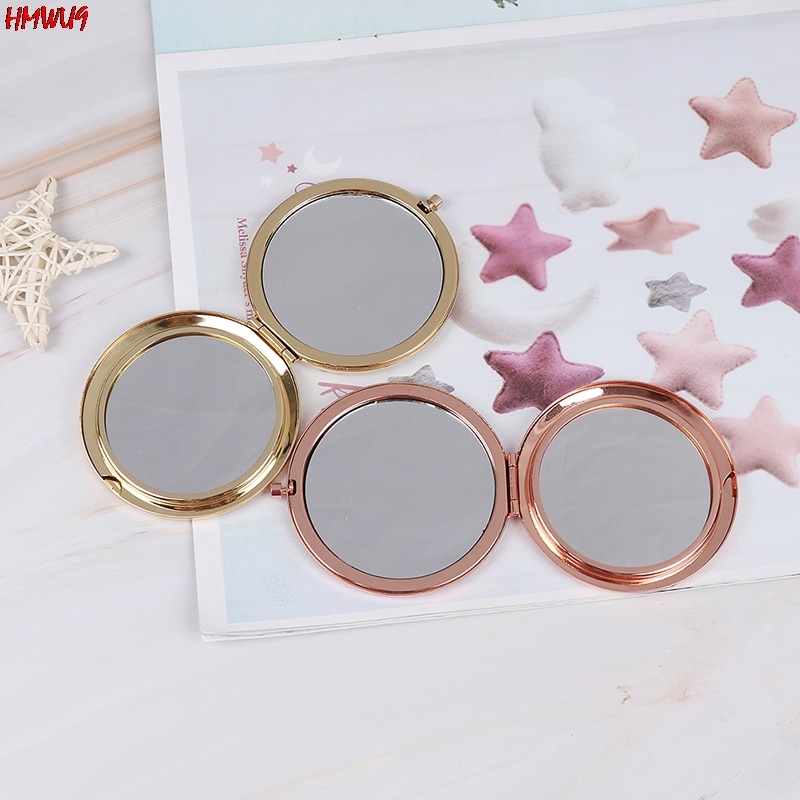 1PC Mini Double Side Mirro Women Ladies Make Up Mirror Cosmetic Folding Compact Pocket With Makeup Tool Nice