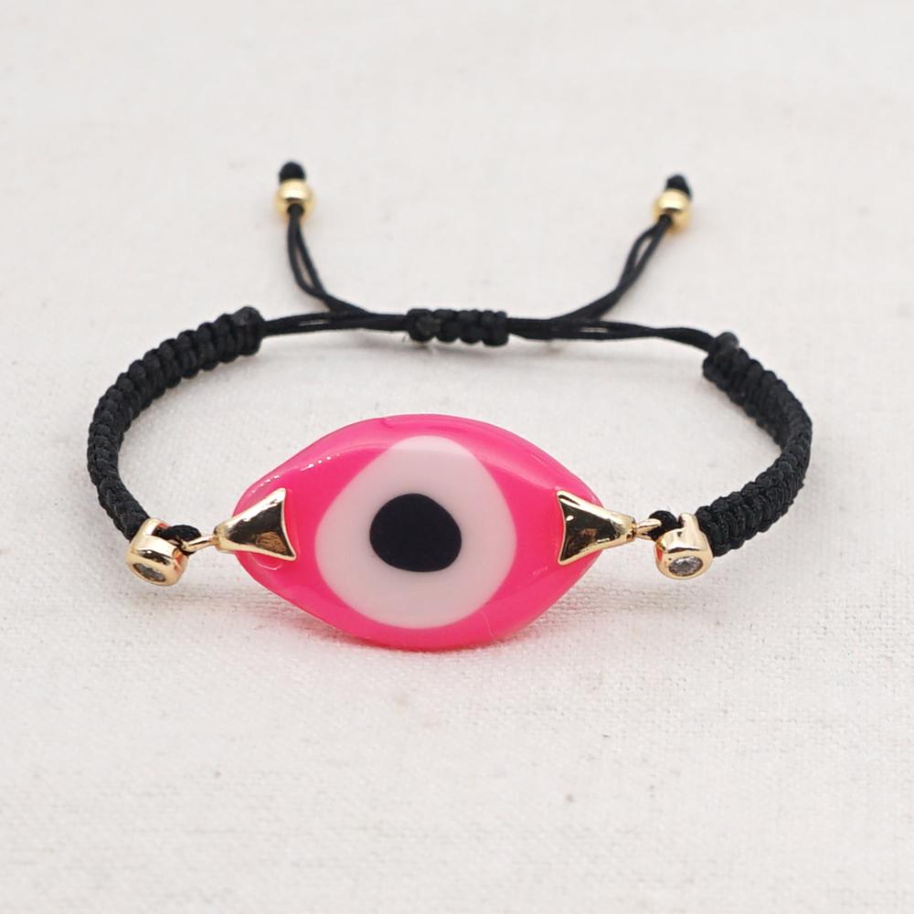 Go2 boho ins turkse boze oog armband voor vrouwen sieraden gevlochten vriendschapsarmbanden geweven pulseras sieraden: B-b190055k