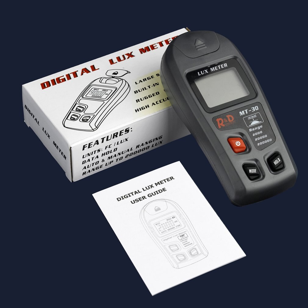 MT-30 Multifunctionele Digitale Lux Meter Draagbare Handheld 0.1-200000lux Hoge Nauwkeurigheid Luxmeter Luxmeter Tester