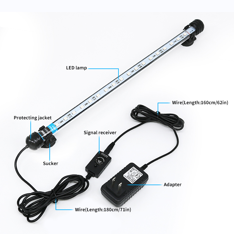 Gako Aquarium Licht LED Wasserdicht Aquarium Licht Unterwasser Fisch Lampe Aquarien Dekor Beleuchtung Anlage Lampe