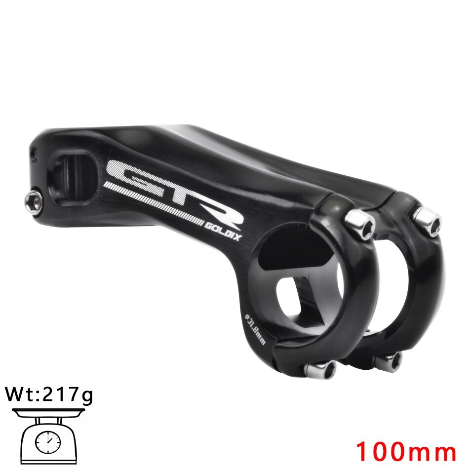 Xc Mtb Fiets Stuurpen 80/90/100Mm-17 Graden Racefiets Stuurpen Negatieve Hoek Hoge-sterkte Ultralight Cnc Fiets Stuurpen: 100mm