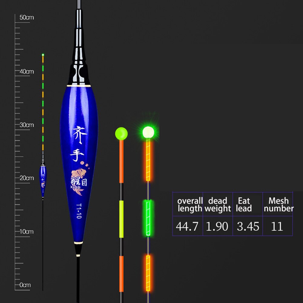 Luminous Smart Led Fishing Float Highly Sensitive Fish Bite Remind Buoy Gravity Sensor Glowing Electric Night With Battery: T1 10