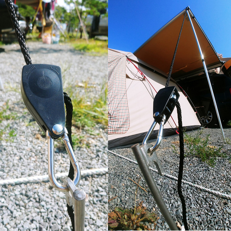 1 peça nó rápido tenda corda vento fivela antiderrapante acampamento caminhadas aperto gancho corda vento fivelas