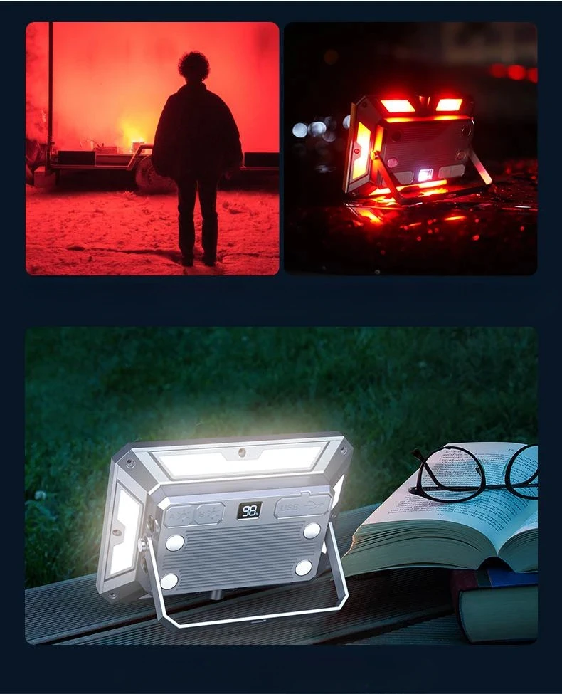 LED-campingtentlicht Oplaadbaar zoeklicht Krachtige noodverlichting voor buiten Waterdichte draagbare hangende nachtlampen