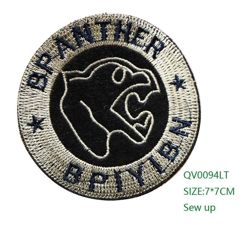 Leuke Hond, Kat, smiley Ronde Icoon Geborduurde Ijzer Op Patches Voor Kleding Diy Strepen Kleding Patchwork Sticker Custom Badges