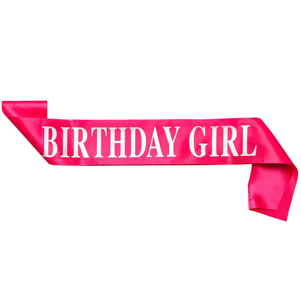 Birthday Funny Sash Rose Gold DIY Ribbon Women Party Decoration Happy 18/21/30/40/50/60 Birthday Girl Romantic Mom Favor: B-8