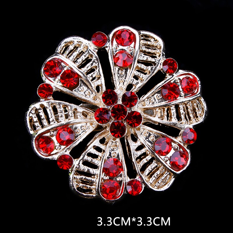 Fabriek Directe Verkoop Diverse Gold Plated Kleur Crystal Rhinestones Bloem Mode Broche Pins voor Vrouwen Diverse: 5452g