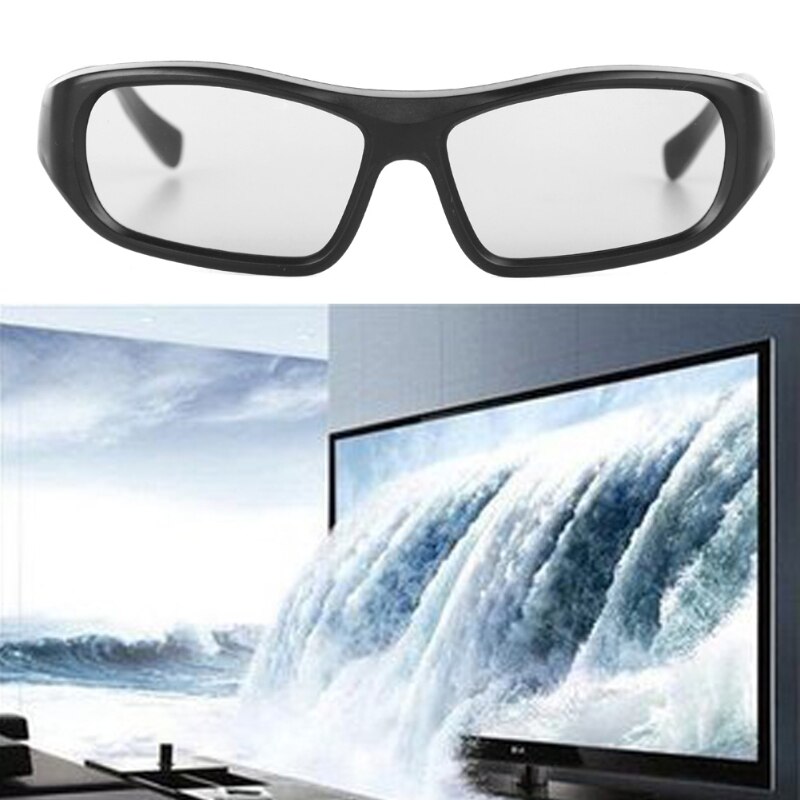 Circular Polarized Passive 3D Stereo Glasses Black RD3 For TV Real D 3D Cinemas Support