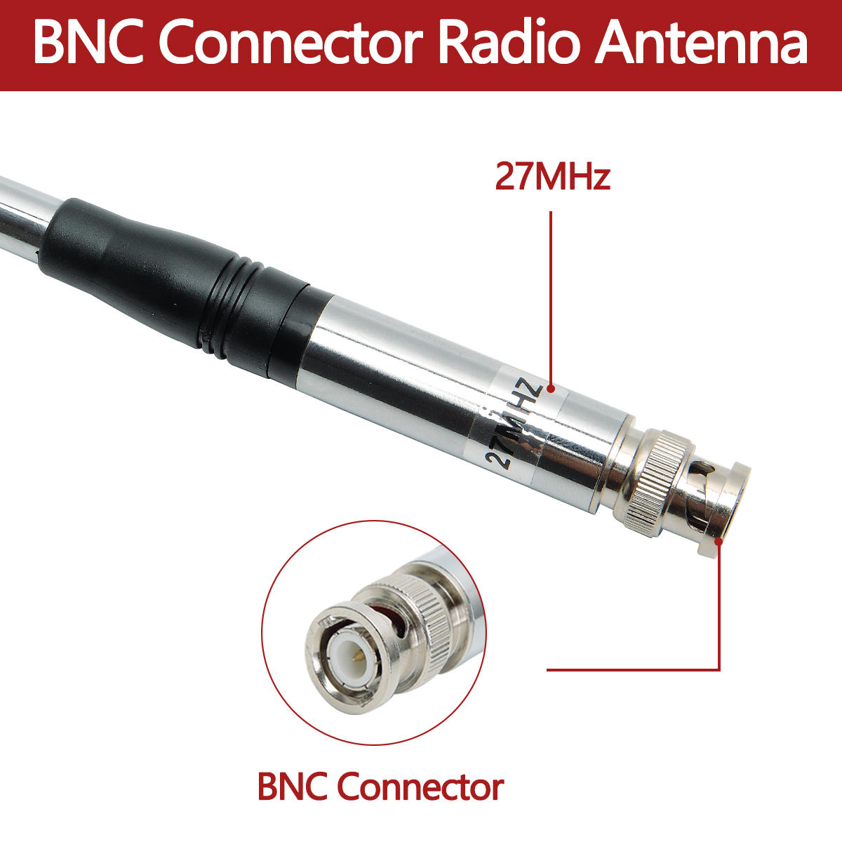 ABBREE 27Mhz BNC Teleskop 23/130cm Antenne für Kobra Mittelland Uniden Maxon Präsident Anytone Handheld/Tragbare CB Radio Walki