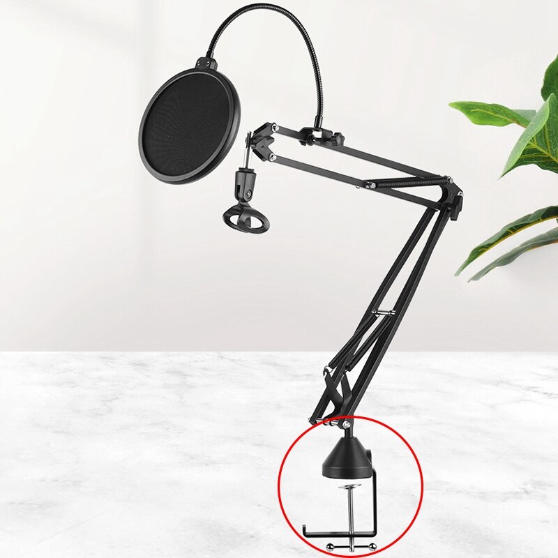 Abrazadera de montaje de mesa de Metal de alta resistencia, soporte en voladizo para micrófono, brazo de tijera, brazo de suspensión