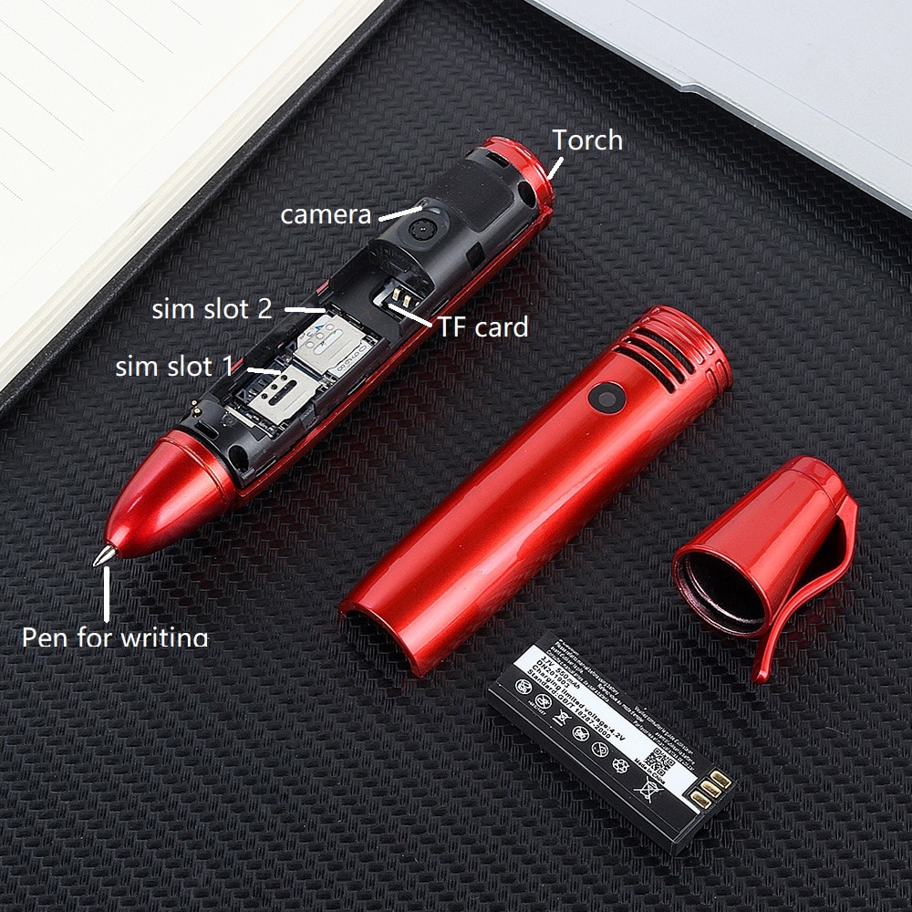 Mini téléphone portable mafam  ak007 pen, écran de 0.96 pouces, gsm, double sim, appareil photo, lampe de poche, composeur bluetooth, téléphones portables avec enregistrement