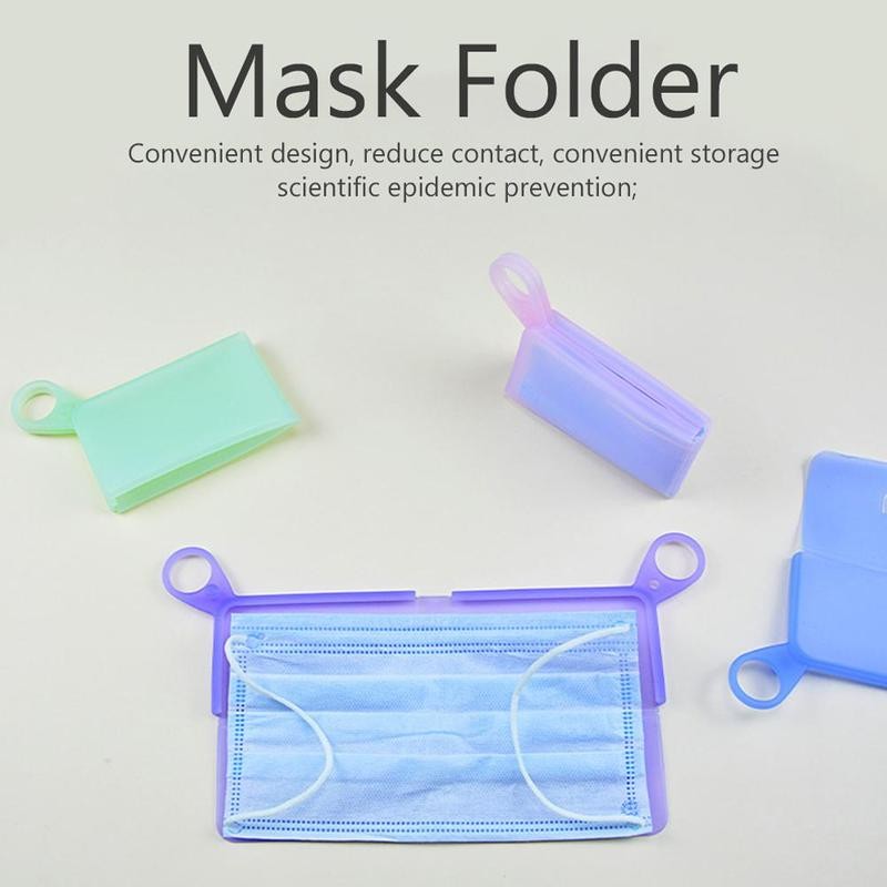 1 stuks dozen maskers bewaren siliconen masker tijdelijke opslagclip opvouwbare draagbare waterdichte doos om maskers op te bergen dozen maskers bewaren houder