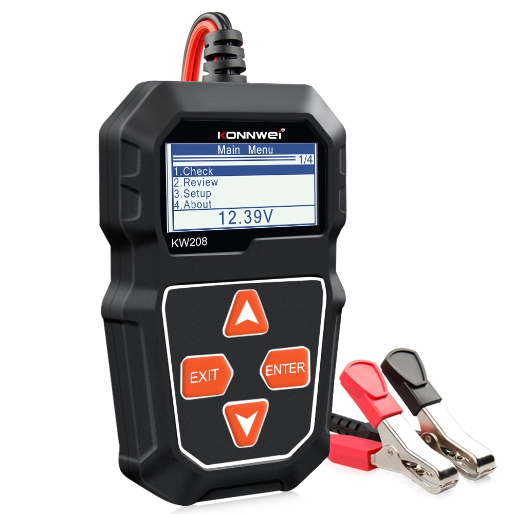 KONNWEI-probador de batería de coche KW208, 12V, 100 a 2000CCA, herramientas de batería para el coche, carga rápida, Analizador de cargador de diagnóstico: Default Title
