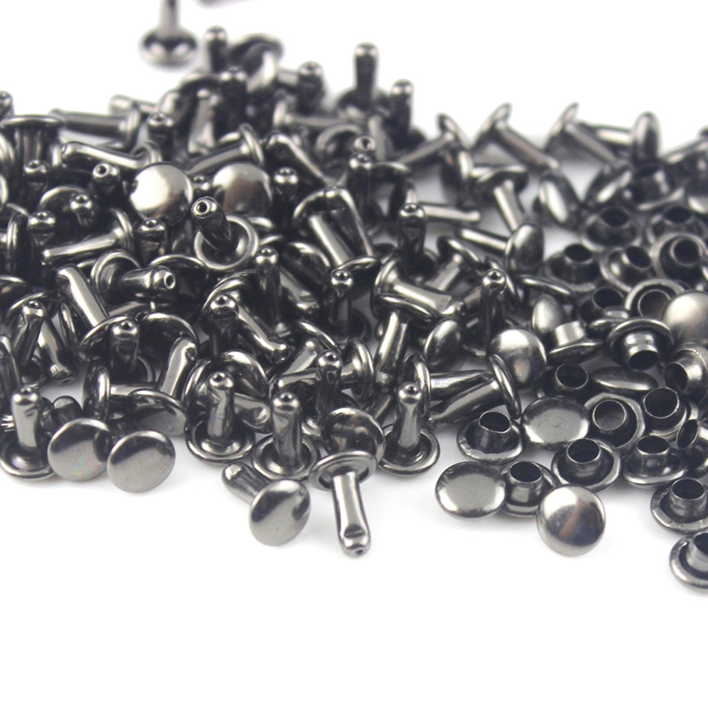 100sets 12mm Metal Double Cap Rivets Studs Round Rivet for Leather Bag Belt Clothing Garment Shoes Collar Decor: 2XL / Antique Zinc