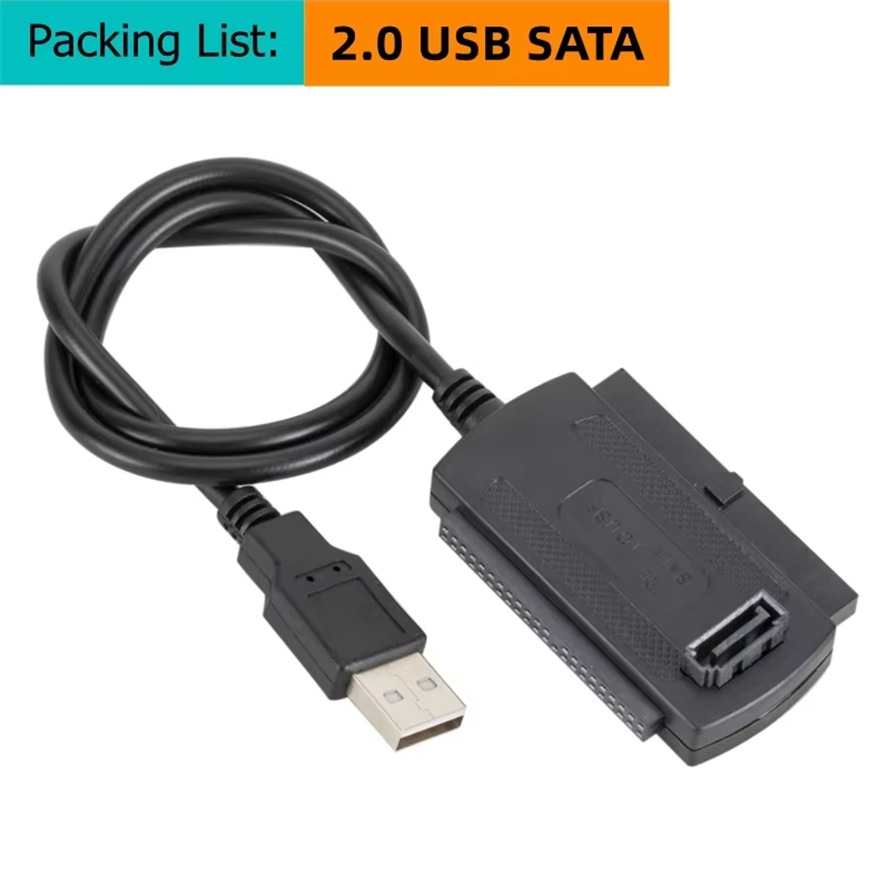 Interfejs USB robić podłączenia dysków twardych 2,5 i 3,5 cala IDE i SATA, adapter konwerter USB 2.0 na IDE SATA S-ATA HDD: Pomarańczowy