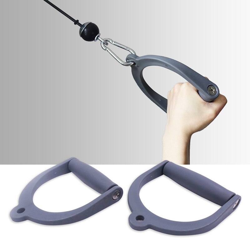 D Handle Pull Down Cable Attachment Set Tricep Grip Pulley Exercise Handles for Home Gym Crossfit Strength Training Equipment