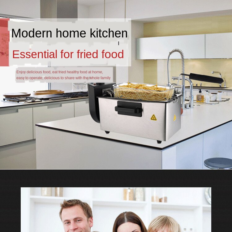 Deep Frying Pan Fries Machine Sootless Automatic Constant Temperature Fryer