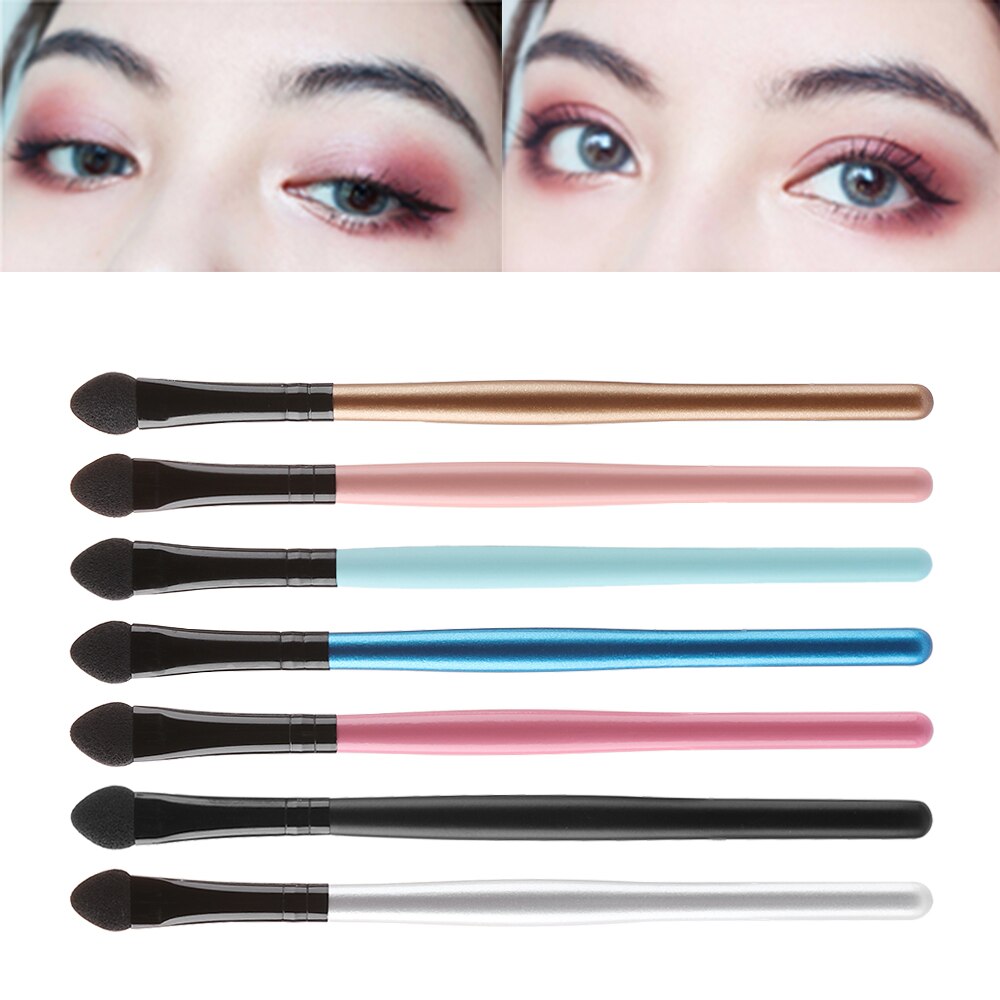Pinceau à Long manche pour fard à paupières, éponge professionnelle, bâton à sourcils, applicateur de fard à paupières Portable, Eyeliner, outils de maquillage cosmétique, 2 pièces