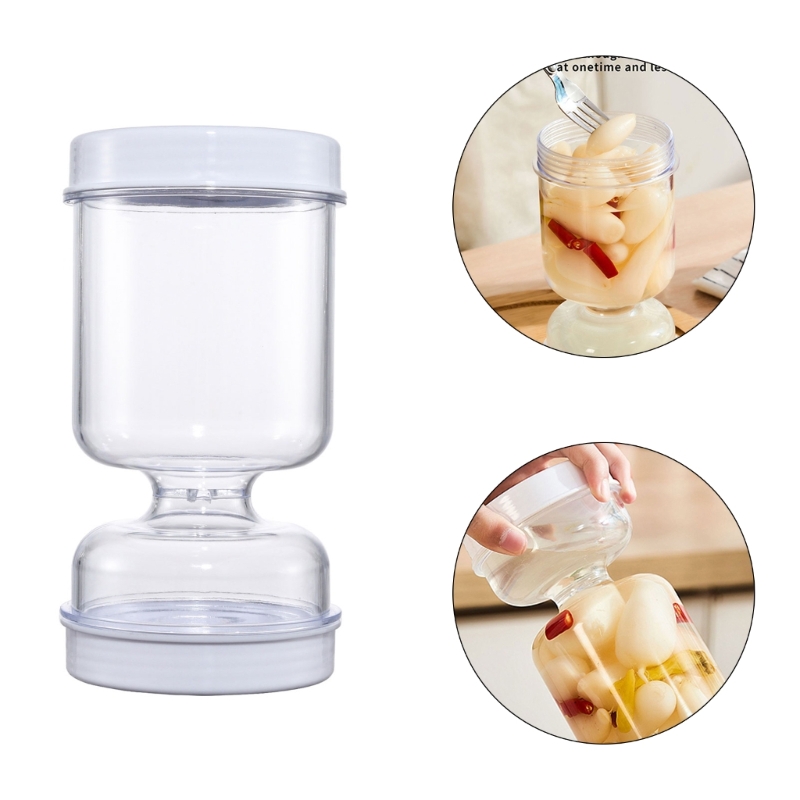 Einmachglas 50oz Mit Gabeldeckel – Auslaufsicher, Für Gurken, Oliven, Snacks, Aus Lebensmittelechtem ABS