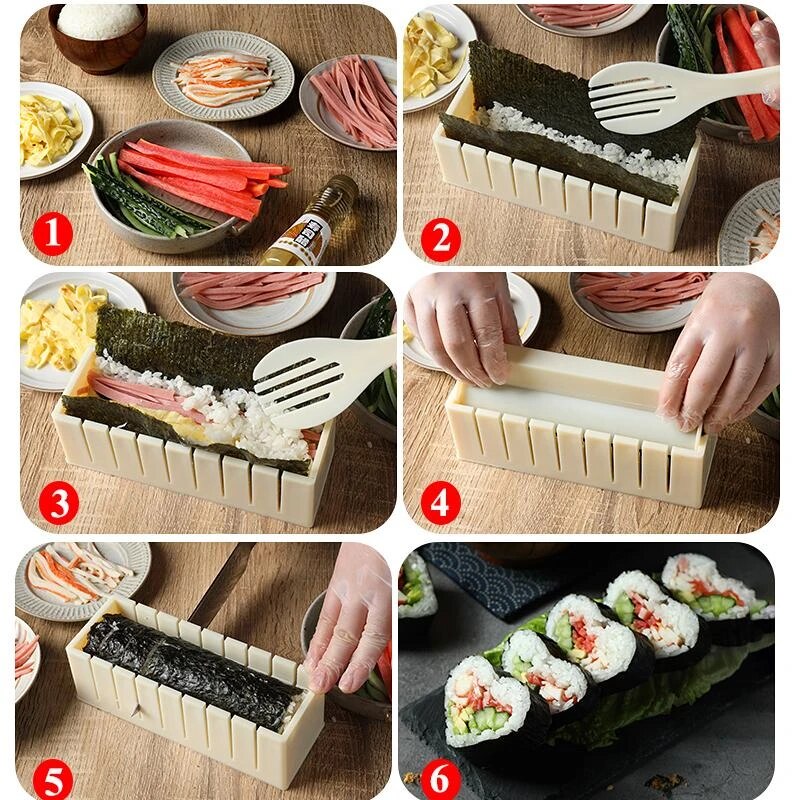 DIY Sushi Maker Manual rice roll set