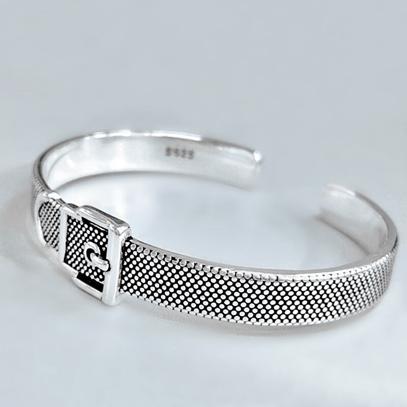 Foxanry-Bracelet Vintage en argent Sterling 925, manchette, Simple, à la , pour femmes, Couples, bijoux, , accessoires de fête