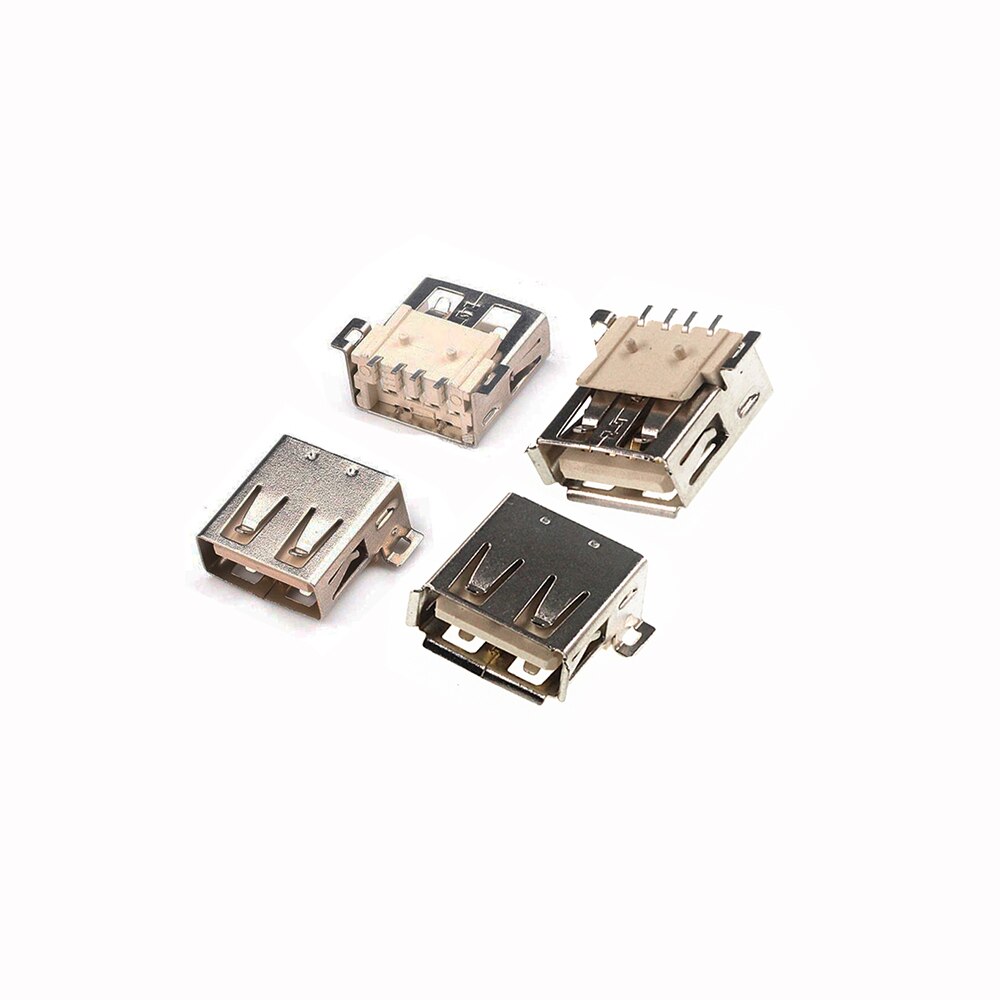 20Pcs/LOT USB Type A Standard Port Female Solder Jacks Connector PCB Socket USB-A type SMT 4Pin SMD