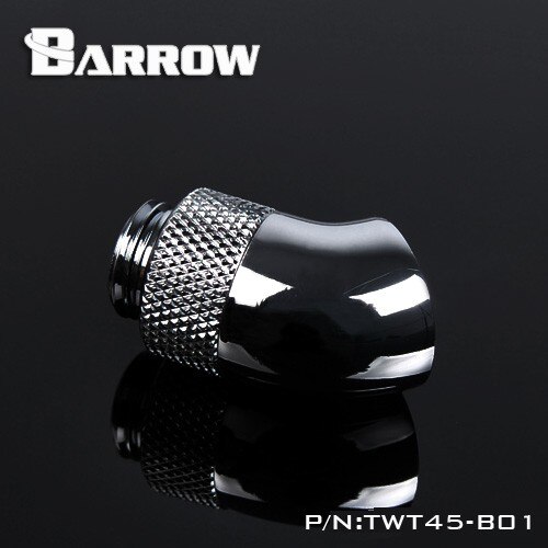 Barrow sort hvid sølv  g1/4 '' gevind 45 graders adapter til roterende montering roterende 45 grader vandkøle adaptere twt 45-b01