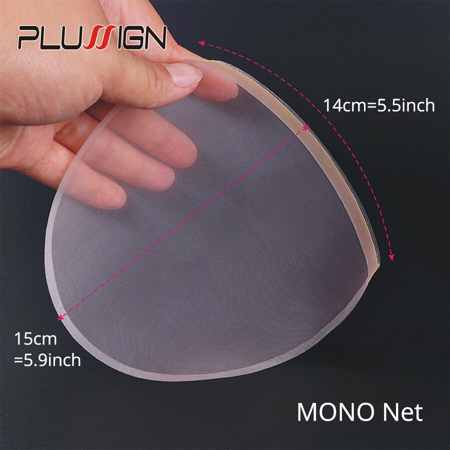 Plussign-Red con patrón de encaje suizo para hacer pelucas, tupé, cierre superior, base, accesorios para el cabello, medias de monofilamento, gorro para peluca
