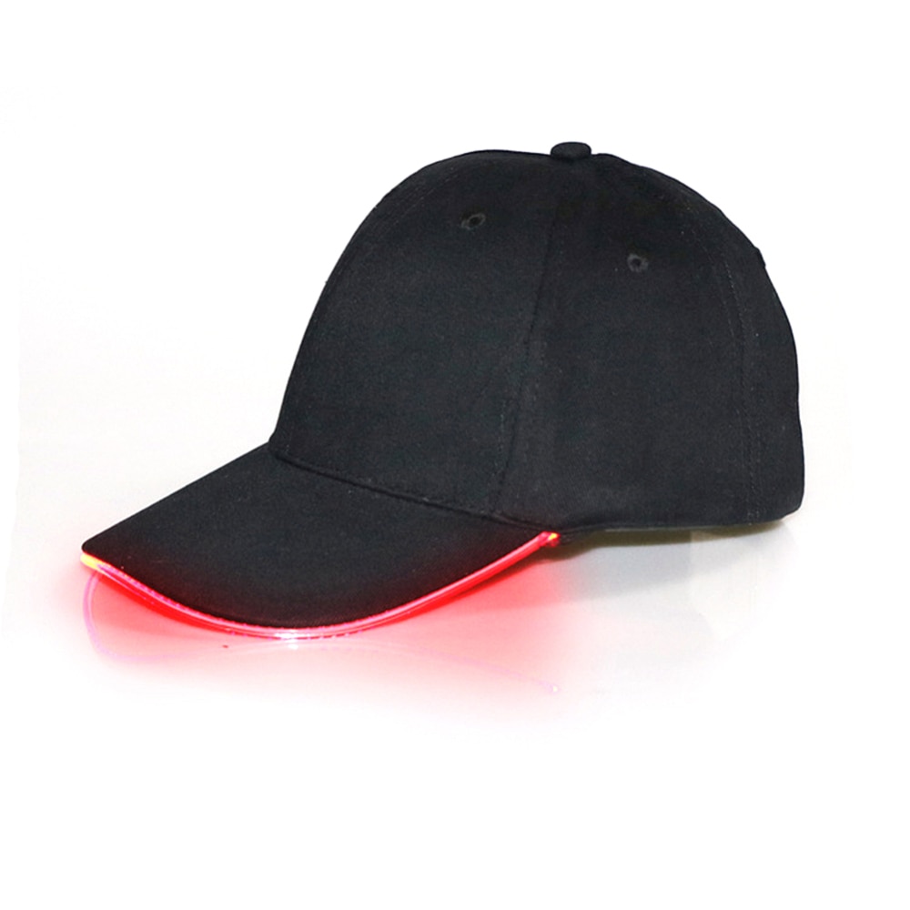 Turcaps ledet lys lyse farger unisex baseball 3 moduser glødende lue til festfiske hofte-hopp løpesportscaps
