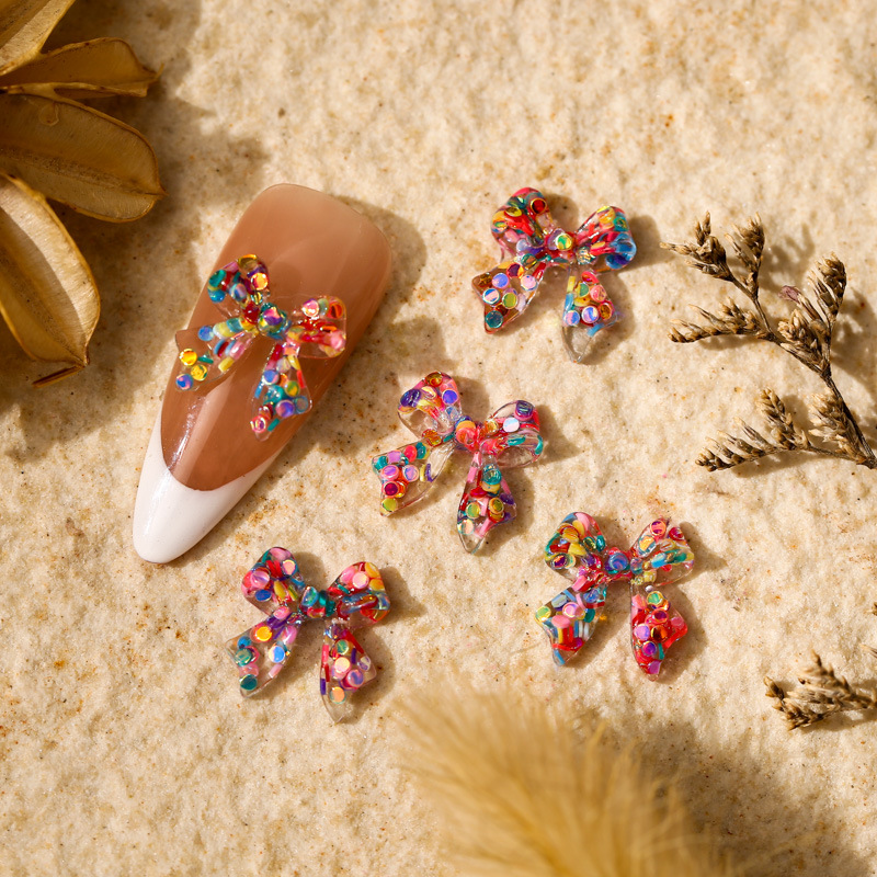 50 Uds. De lazos largos de resina rosa para decoración de uñas, lazos para uñas de hadas esmerilados 3D Kawaii, piezas de decoración, accesorios para uñas de japonés DIY: Azul