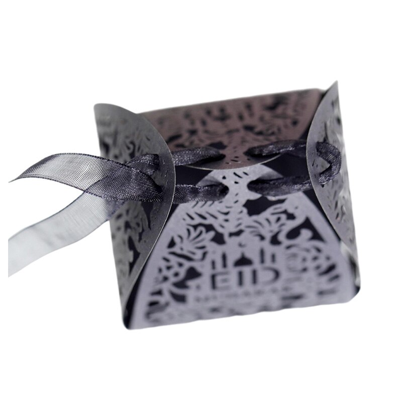20/50Pcs EID Mubarak Candy Boxes Ramadan Kareem Biscuit Favor Boxes Hajj Islamic Muslim Eid Al-Fitr Festival Party Supplies